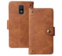 Anybird Flip Retro Cuir Housse Magnétique Téléphone Coque pour Myphone Bueno LTE 2.8" Étui Cas Couverture Protecteur Case Cover (Brun)