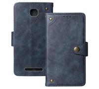 Anybird Flip Retro Cuir Housse Magnétique Téléphone Coque pour MyPhone Rumba 2 2.4" Étui Cas Couverture Protecteur Case Cover (Bleu)