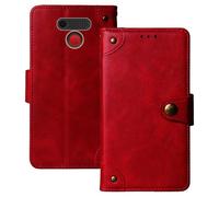 Anybird Flip Retro Cuir Housse Magnétique Téléphone Coque pour Olympia Sun 2.31" Étui Cas Couverture Protecteur Case Cover (Rouge)