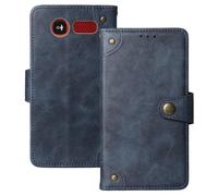 Anybird Flip Retro Cuir Housse Magnétique Téléphone Coque pour Panasonic KX-TU410 2.4" Étui Cas Couverture Protecteur Case Cover (Bleu)