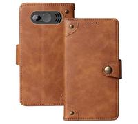 Anybird Flip Retro Cuir Housse Magnétique Téléphone Coque pour SPC Fortune 2 Max 2.4" Étui Cas Couverture Protecteur Case Cover (Brun)