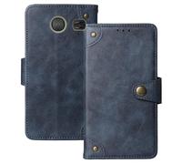 Anybird Flip Retro Cuir Housse Magnétique Téléphone Coque pour SPC Polaris 4G 2.8" Étui Cas Couverture Protecteur Case Cover (Bleu)