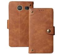 Anybird Flip Retro Cuir Housse Magnétique Téléphone Coque pour SPC Polaris 4G 2.8" Étui Cas Couverture Protecteur Case Cover (Brun)