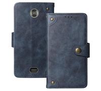 Anybird Flip Retro Cuir Housse Magnétique Téléphone Coque pour SPC Prince 4G 2.8" Étui Cas Couverture Protecteur Case Cover (Bleu)