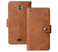 Anybird Flip Retro Cuir Housse Magnétique Téléphone Coque pour SPC Prince 4G 2.8" Étui Cas Couverture Protecteur Case Cover (Brun)