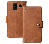 Anybird Flip Retro Cuir Housse Magnétique Téléphone Coque pour SPC Talk 2 / Talk 2 GO 1.77" Étui Cas Couverture Protecteur Case Cover (Brun)