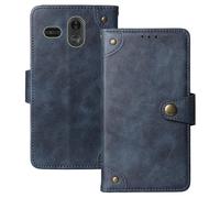 Anybird Flip Retro Cuir Housse Magnétique Téléphone Coque pour Trevi Max 24 Nero 2.2" Étui Cas Couverture Protecteur Case Cover (Bleu)