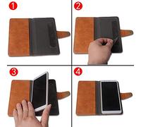 Anybird Flip Retro Cuir Housse Magnétique Téléphone Coque pour TTfone Titan TT950 2.8" Étui Cas Couverture Protecteur Case Cover (Noir)