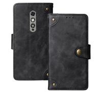 Anybird Flip Retro Cuir Housse Magnétique Téléphone Coque pour Ulefone RugKing 2 Pro 5.45" Étui Cas Couverture Protecteur Case Cover (Noir)