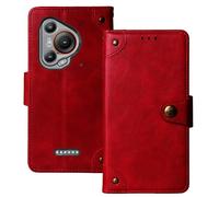 Anybird Flip Retro Cuir Housse Téléphone TPU Silicone Coque pour Blackview BL7000 / Oscal Pilot 3 6.78" Étui Cas Couverture Protecteur Case Cover (Rouge)