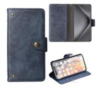 Anybird Flip Retro Cuir Housse Téléphone TPU Silicone Coque pour Oukitel G2 5.93" Étui Cas Couverture Protecteur Case Cover (Bleu)