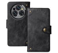 Anybird Flip Retro Cuir Housse Téléphone TPU Silicone Coque pour Oukitel WP55 / WP55 Pro 5G 6.6" Étui Cas Couverture Protecteur Case Cover (Noir)