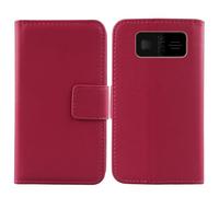 Anybird Flip Rose Veritable Cuir Housse Magnétique Téléphone Coque pour Beafon SL230 LTE 4G 1.8" Étui Cas Protecteur Case Portefeuille Cover