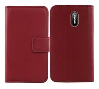 Anybird Flip Rouge Veritable Cuir Housse Magnétique Téléphone Coque pour Brondi Amico Home Nero 1.77" Étui Cas Protecteur Case Portefeuille Cover