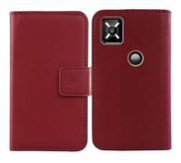 Anybird Flip Rouge Veritable Cuir Housse Magnétique Téléphone Coque pour Crosscall Core M6 5.99" Étui Cas Protecteur Case Portefeuille Cover
