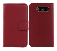 Anybird Flip Rouge Veritable Cuir Housse Magnétique Téléphone Coque pour Emporia Euphoria V50 2.4" Étui Cas Protecteur Case Portefeuille Cover