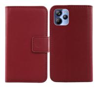 Anybird Flip Rouge Veritable Cuir Housse Magnétique Téléphone Coque pour Lunar Eclipse L1 5G 6.79" Étui Cas Protecteur Case Portefeuille Cover