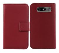 Anybird Flip Rouge Veritable Cuir Housse Magnétique Téléphone Coque pour MyPhone 7340 LTE 2.8" Étui Cas Protecteur Case Portefeuille Cover