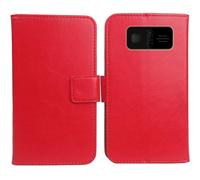 Anybird Rouge PU Cuir Housse Coque Etui Couverture Protecteur Cas Portefeuille Flip Case Cover pour Beafon SL230 1.8"