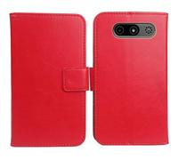 Anybird Rouge PU Cuir Housse Coque Etui Couverture Protecteur Cas Portefeuille Flip Case Cover pour MyPhone 7340 LTE 2.8"
