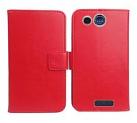 Anybird Rouge PU Cuir Housse Coque Etui Couverture Protecteur Cas Portefeuille Flip Case Cover pour Panasonic KX TU110 1.77"