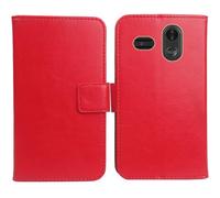 Anybird Rouge PU Cuir Housse Coque Etui Couverture Protecteur Cas Portefeuille Flip Case Cover pour Trevi Max 24 Nero 2.2"