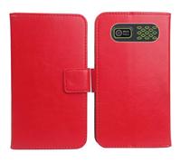 Anybird Rouge PU Cuir Housse Coque Etui Couverture Protecteur Cas Portefeuille Flip Case Cover pour Trevi Forte 80 2"