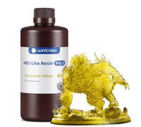 ANYCUBIC ABS-Like Resin Pro 2 pour Imprimante 3D LCD, Haute Précision et Faible Odeur, Résine Photopolymère UV 405nm, Compatible LCD/DLP (Jaune Transparent, 1kg)