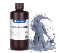 ANYCUBIC ABS-Like Resin Pro 2 pour Imprimante 3D LCD, Haute Précision et Faible Odeur, Résine Photopolymère UV 405nm, Compatible LCD/DLP (Gris, 1kg)