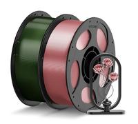 Anycubic Filament PETG de 1.75mm pour Imprimante 3D, Précision Dimensionnelle +/- 0.02mm, Haute Résistance, Couleurs Vives, Durable et Résistant aux Chocs, 2KG,Rose Translucide+Vert Olive Translucide