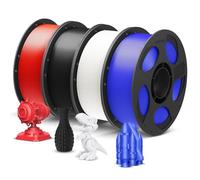 ANYCUBIC Filament PL 1,75 mm, Haute Résistance Filament PLA Plus, Impression avec Plupart des Imprimantes 3D FDM, Identification Intelligente Filament, PL Noir&Blanc&Rouge&Bleu