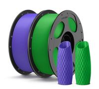 ANYCUBIC Filament PLA 1.75mm Vitesse Max 300mm/s 2kg Violet+Vert | Biodégradable Sans Bulles Extrusion Fluide Anti-Gondolage avec Puce Autodétection Compatible Imprimante 3D et ACE Pro