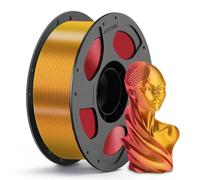 ANYCUBIC Filament PLA Silk 1,75mm 1kg Bicolore Or Rouge | Aspect Satin Lustré, Flexibilité Élevée, Luminosité Réglable, Compatible ACE Pro, Idéal pour Modèles Décoratifs et Art