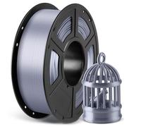 ANYCUBIC Filament PLA Soie pour Impression 3D, Filament PLA 1,75 mm pour Imprimante 3D FDM et Stylo 3D, Silk PLA 1kg, Argent