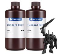 ANYCUBIC imprimante 3D résine rapide LCD photopolymérisant UV 405nm résine photopolymère standard pour l'impression 3D (Noir+Noir, 1000g*2)