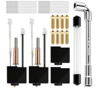 Anycubic Kobra 3 Kit Hotend pour imprimante 3D Anycubic Kobra 3/Combo/ACE Pro/Kobra 3 V2 Combo Hot End avec use, 8 buses en laiton de 0,4 mm, 4 étuis de protection en silicone et 10 aiguilles