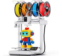 Anycubic Kobra X Imprimante 3D Multicolore, Impression Multifilament Souple et Rigide, Nivellement Automatique Amélioré, 4 Couleurs Intégrées pour Débutant, Volume d’Impression 260 x 260 x 260 mm