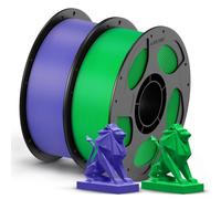 ANYCUBIC PETG Filament 1,75 mm, Robuste et Durable, Faible Déformation et Excellente Adhérence des Couches, Compatible avec la Plupart des Imprimantes FDM, 2KG PETG, Violet + Vert
