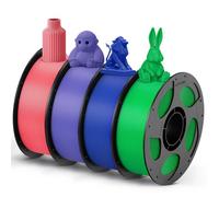ANYCUBIC PETG Filament 1,75 mm, Robuste et Durable, Faible Déformation et Excellente Adhérence des Couches, Compatible avec la Plupart des Imprimantes FDM, 4KG PETG,Rose + Violet + Bleu + Vert
