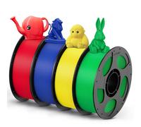 ANYCUBIC PETG Filament 1,75 mm, Robuste et Durable, Faible Déformation et Excellente Adhérence des Couches, Compatible avec la Plupart des Imprimantes FDM, 4KG PETG,Rouge + Vert + Bleu + Jaune