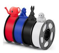 ANYCUBIC PETG Filament 1,75 mm, Robuste et Durable, Faible Déformation et Excellente Adhérence des Couches, Compatible avec la Plupart des Imprimantes FDM, 4kg PETG Noir, Blanc, Rouge et Bleu