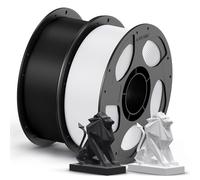 ANYCUBIC PETG Filament 1,75 mm, Robuste et Durable, Faible Déformation et Excellente Adhérence des Couches, Compatible avec la Plupart des Imprimantes FDM, 2kg Noir+ Blanc