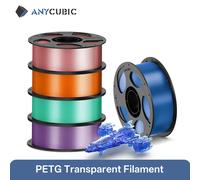 ANYCUBIC PETG PLA Filament d'imprimante 3D Transparent multicolore 1.75mm Filament d'imprimante 3D pour imprimante 3D Kobra 3 Combo S1C FDM Clear-orange
