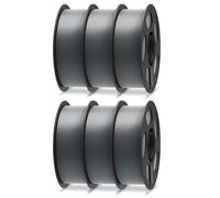 ANYCUBIC PLA+ Filament D'imprimante 3D 1,75 mm, 6KG Filament PLA Plus, Impression avec Plupart des Imprimantes 3D FDM, Identification Intelligente Filament, Gris Texturé