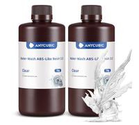 ANYCUBIC Résine ABS Lavable à l'Eau 3.0 Sans Alcool 2kg Transparent | Matériau SLA/LCD 405nm Haute Ténacité et Faible Odeur, Haute Précision pour Prototypes Fonctionnels et Figurines