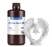ANYCUBIC Résine ABS-Like 2.0 Haute Résistance et Ténacité à Faible Retrait pour Imprimantes 3D LCD/DLP/SLA, blanc, 1 kg