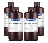 ANYCUBIC Résine Lavable à l'Eau 2.0 Sans Alcool 4kg Gris | Matériau SLA/LCD 405nm Haute Ténacité Haute Précision(0,15mm) Faible Odeur et Anti-Fissuration pour Figurines et Prototypes