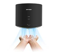 anydry 2630S sèche-Mains Compact, sèche-Mains électrique, Commercial ou Domestique, sèche-Mains Automatique à Grande Vitesse, sèche-Mains pour Toilettes.Logement ABS.1400-1650W.(Noir)