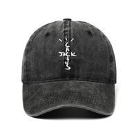 Anyhot Casquette de baseball Travis Scott Unisexe Astroworld Coton Cactus Jack Casual Noir, 1