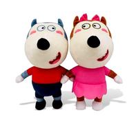 Anyhot Peluche loup loup 30 cm, doudou réaliste - Adorable poupée en peluche pour enfant - Mignon et moelleux - Petit loup - Cadeau d'anniversaire parfait